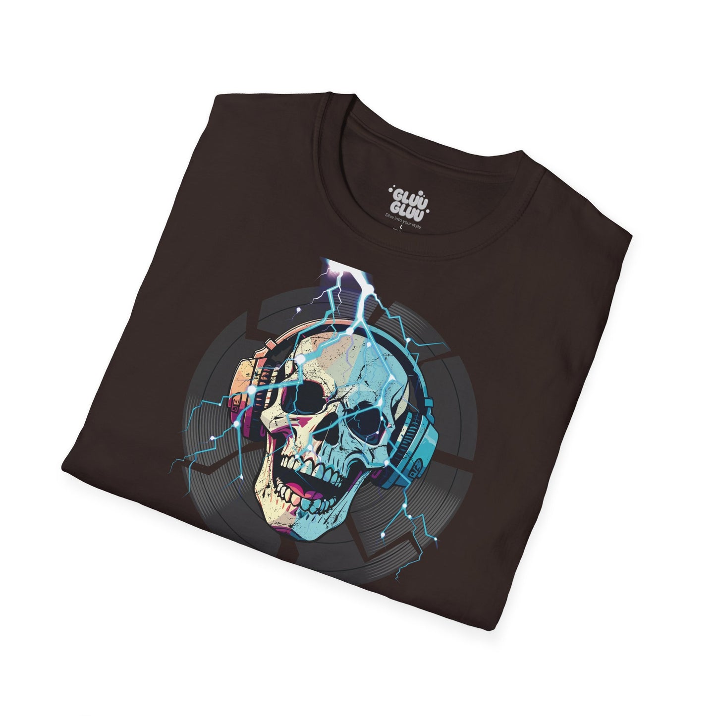 Camiseta Gráfica de DJ, Camiseta Gráfica de Calavera, Camiseta EDM, Camiseta Gráfica Rave