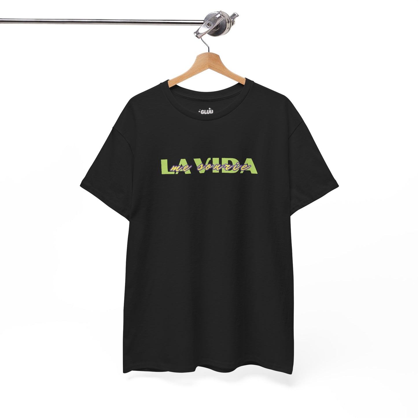 La vida me sonríe frase positiva, camiseta motivacional, camiseta vida feliz unisex, camiseta mensaje optimista