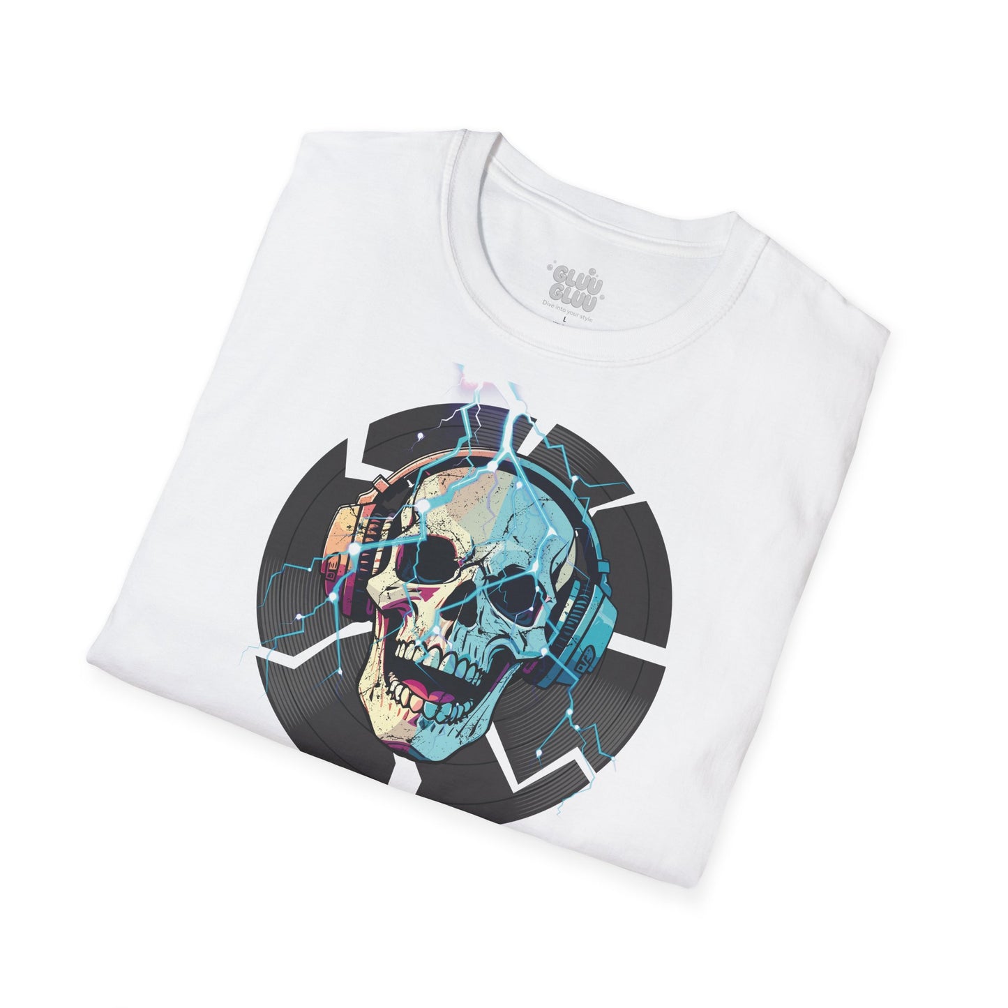 Camiseta Gráfica de DJ, Camiseta Gráfica de Calavera, Camiseta EDM, Camiseta Gráfica Rave