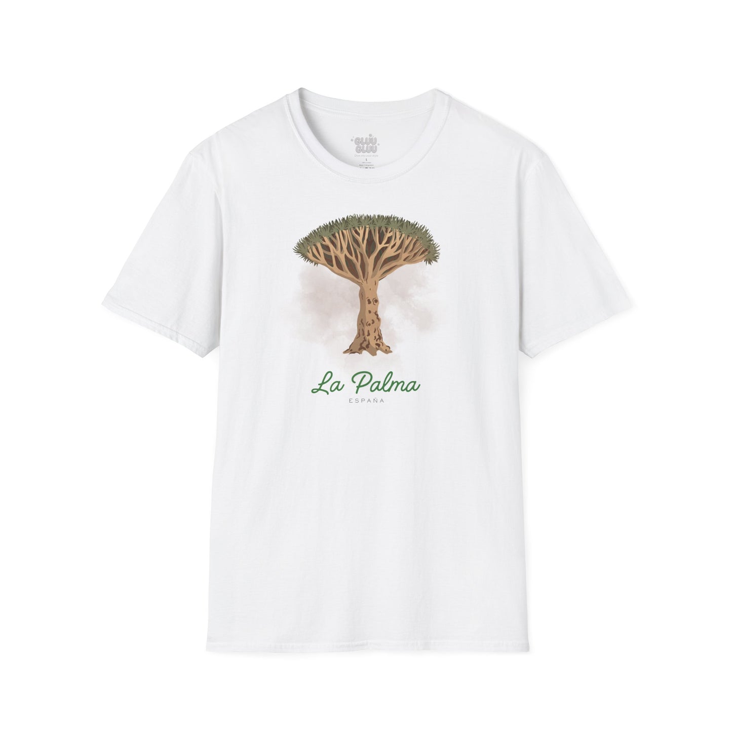 Camiseta Drago milenario La Palma, Camiseta Canarias diseño árbol icónico, Homenaje al árbol simbólico de La Palma