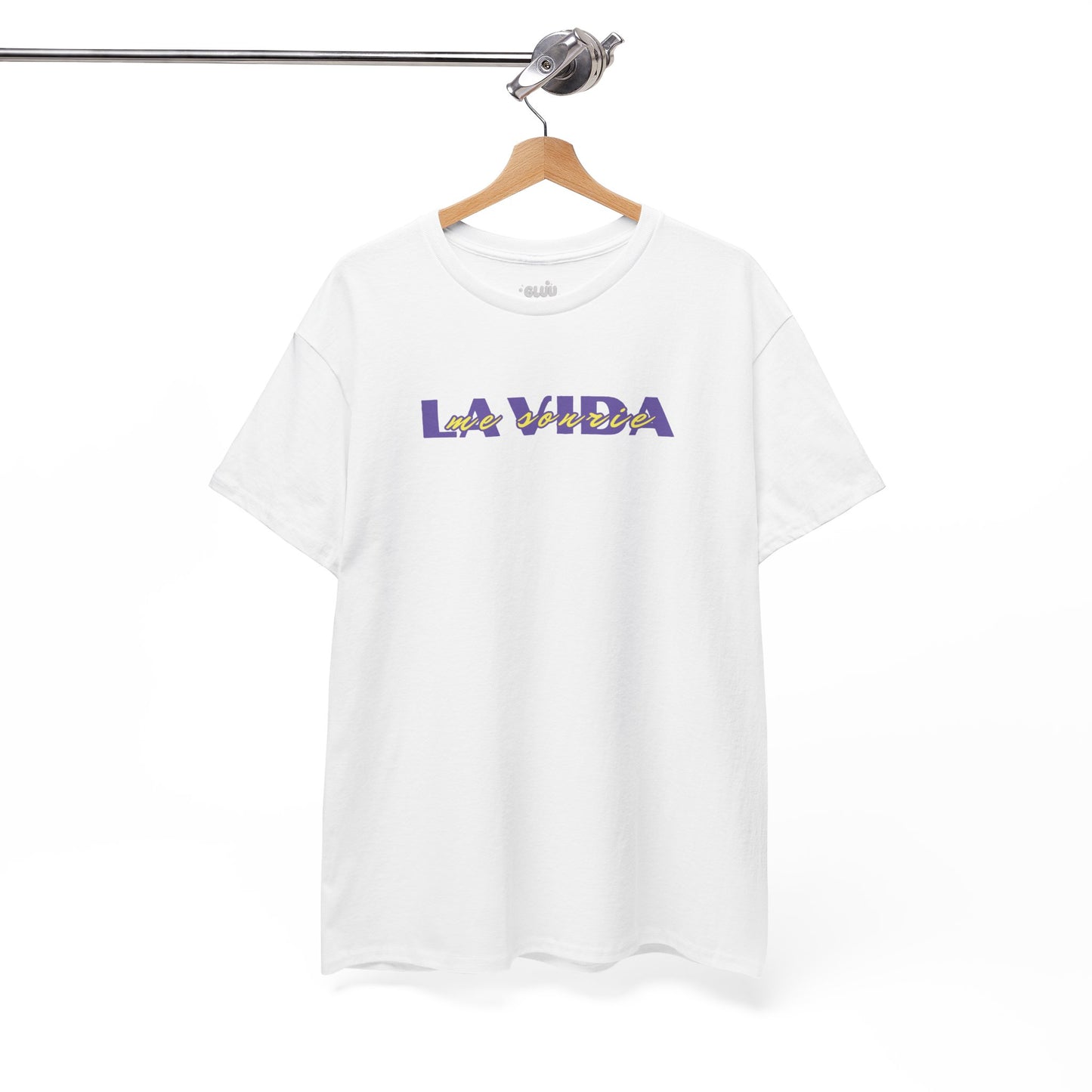 La vida me sonríe frase positiva, camiseta motivacional, camiseta vida feliz unisex, camiseta mensaje optimista