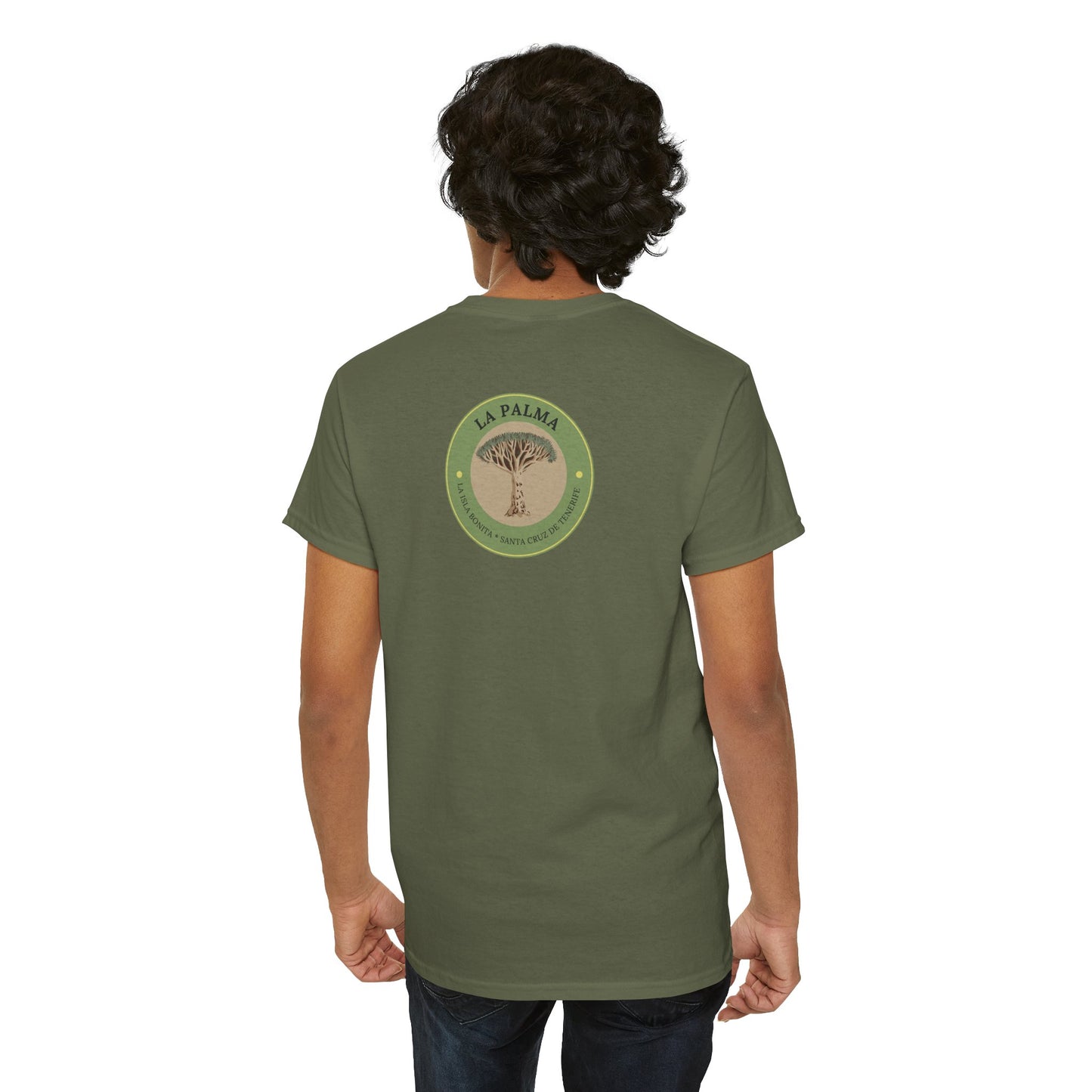 Camiseta Drago milenario La Palma, Camiseta souvenir Islas Canarias, Camiseta La Palma árbol emblemático