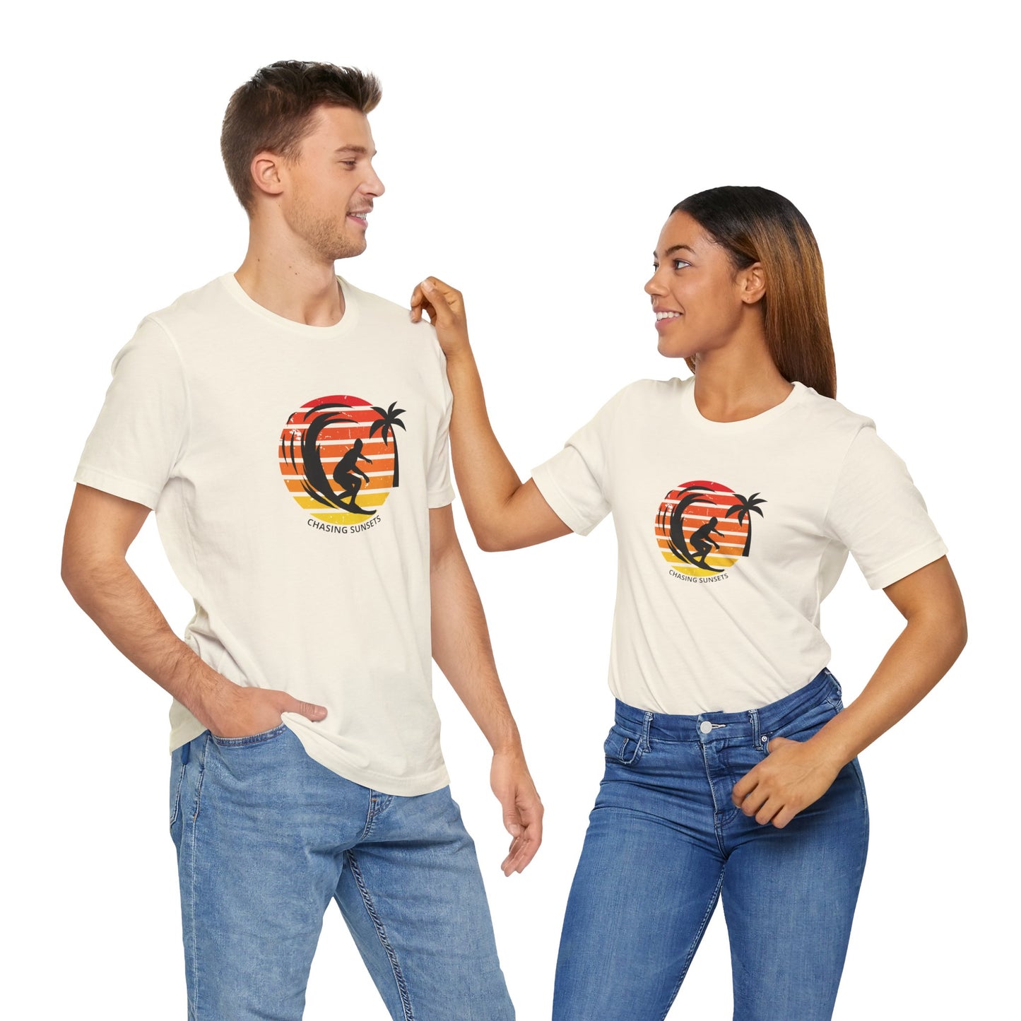 Camiseta Chasing Sunsets, Camiseta de Surf, Camiseta Surf Vintage, Camiseta Retro de Playa