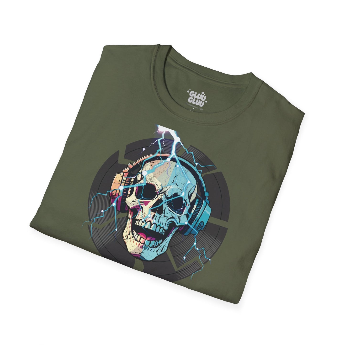 Camiseta Gráfica de DJ, Camiseta Gráfica de Calavera, Camiseta EDM, Camiseta Gráfica Rave