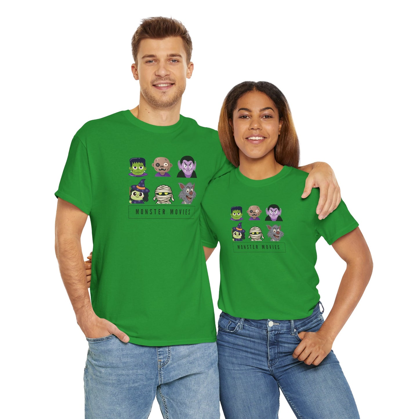 Camiseta Monster movies Halloween, Camiseta clásicos de terror monstruos, Camiseta iconos horror