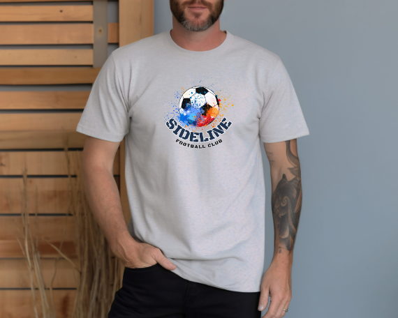 Camiseta Sideline Football Club, Estilo gráfico fútbol, diseño moderno para fanáticos del fútbol
