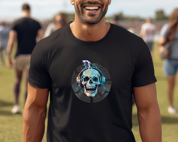 Camiseta Gráfica de DJ, Camiseta Gráfica de Calavera, Camiseta EDM, Camiseta Gráfica Rave