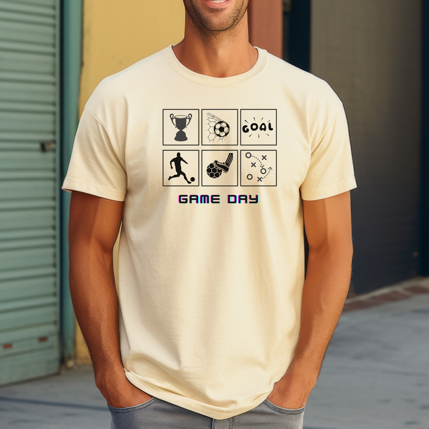 Camiseta Game Day, Camiseta soccer goal unisex, Camiseta espíritu futbolero