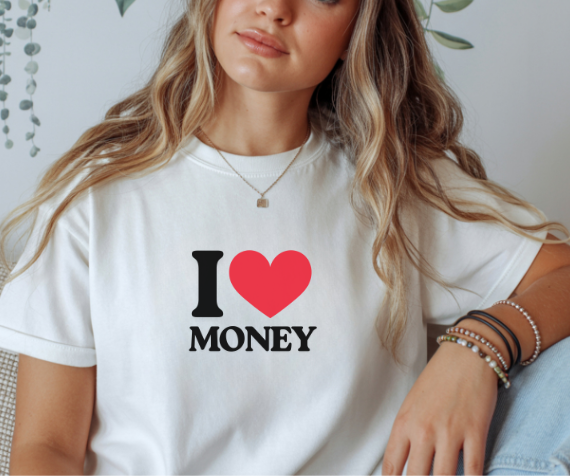 camiseta exclusiva I LOVE con corazón rojo, ropa urbana GLUU GLUU