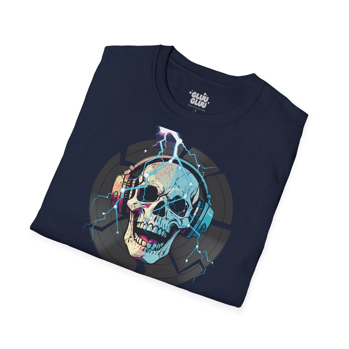 Camiseta Gráfica de DJ, Camiseta Gráfica de Calavera, Camiseta EDM, Camiseta Gráfica Rave