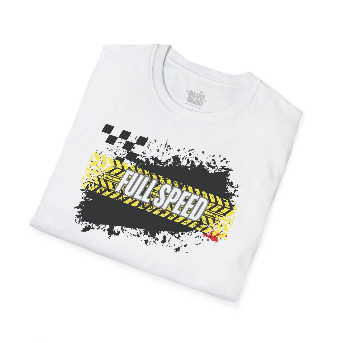 Camiseta gráfica Full Speed, Camiseta Coches Racing, Moda urbana para hombres, Diseño automotriz
