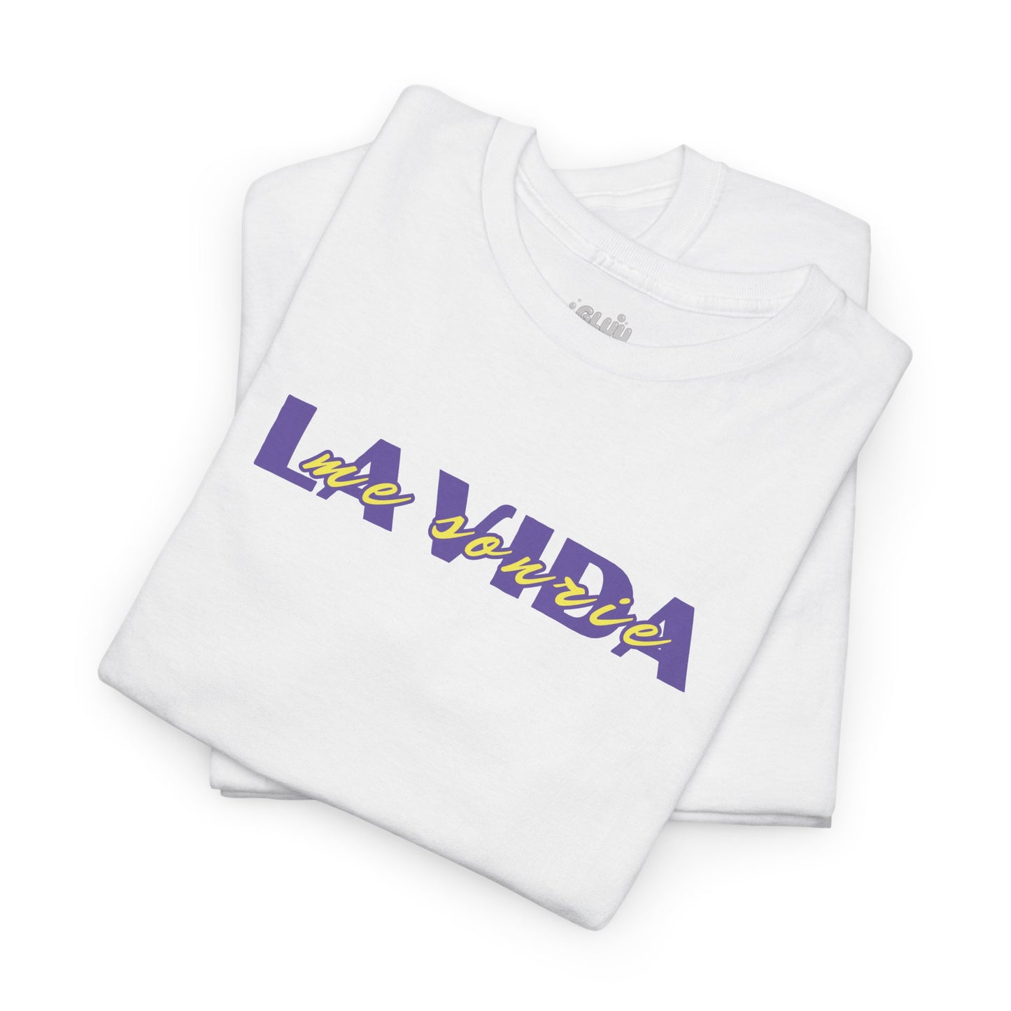 La vida me sonríe frase positiva, camiseta motivacional, camiseta vida feliz unisex, camiseta mensaje optimista