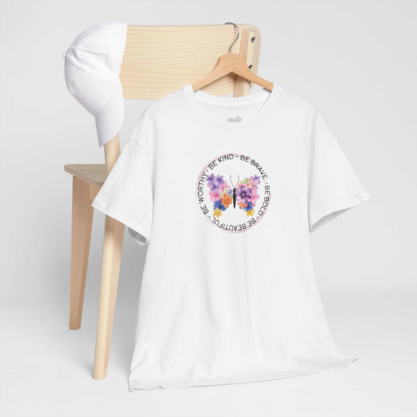 Camiseta mariposa, estilo boho chic mujer, frases positivas, camiseta inspiradora
