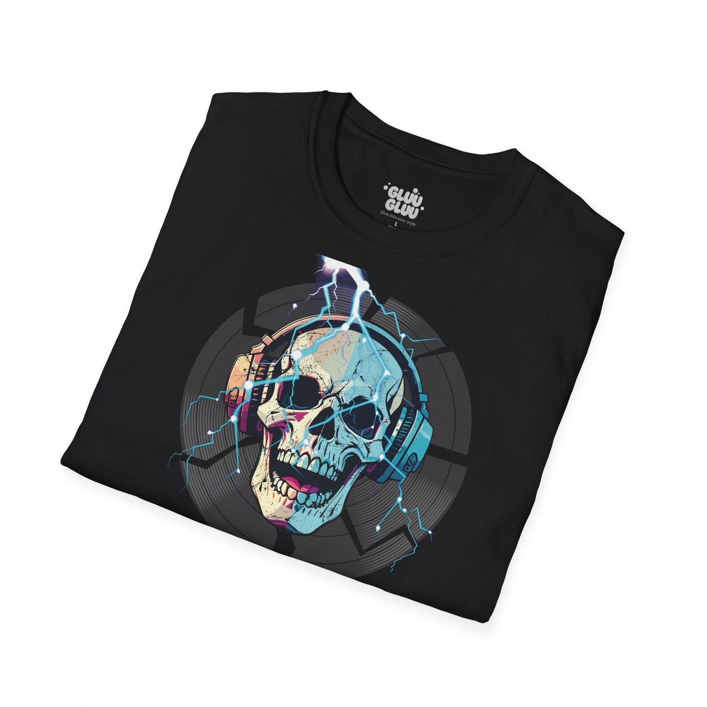 Camiseta Gráfica de DJ, Camiseta Gráfica de Calavera, Camiseta EDM, Camiseta Gráfica Rave