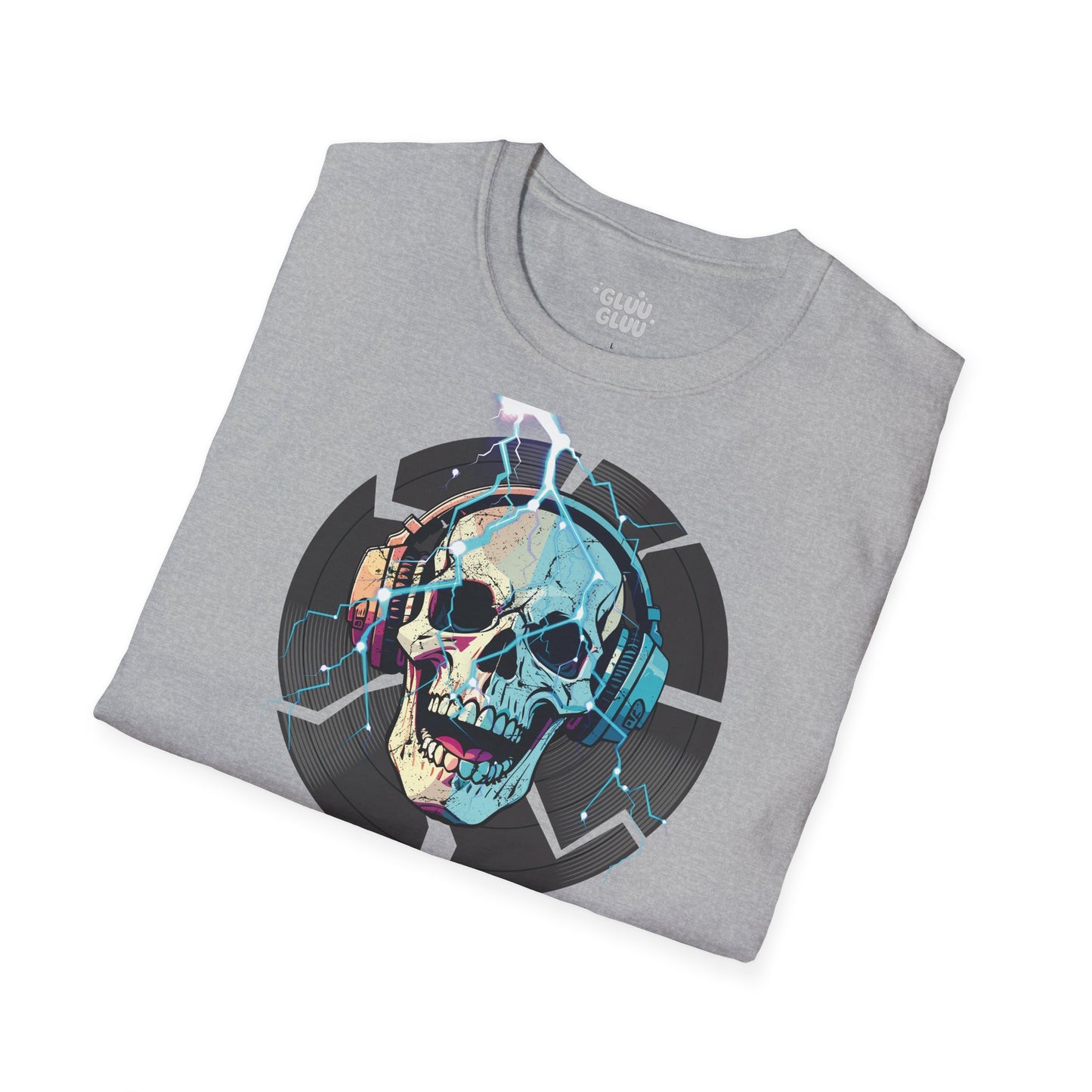 Camiseta Gráfica de DJ, Camiseta Gráfica de Calavera, Camiseta EDM, Camiseta Gráfica Rave