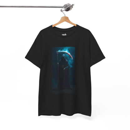 Camiseta de la Parca, para Halloween, con estética oscura y gráficos espeluznantes.