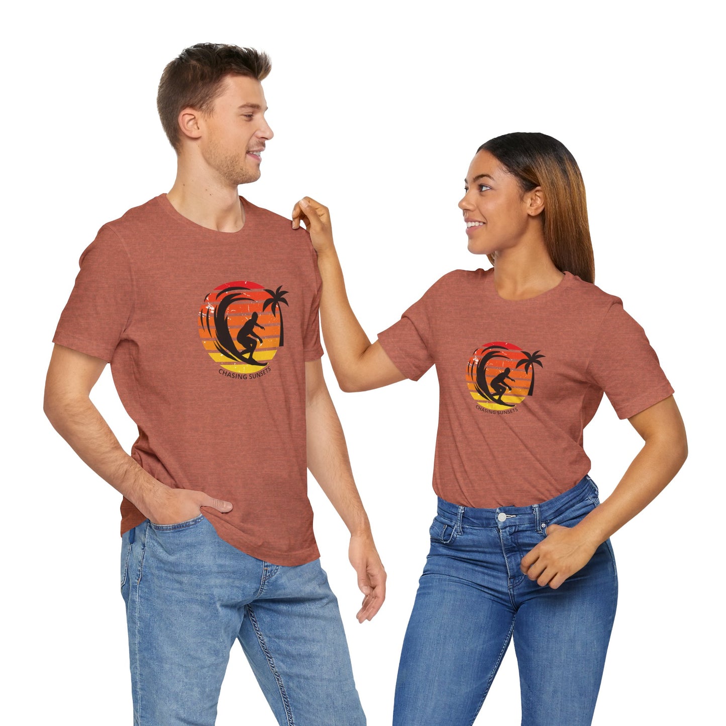 Camiseta Chasing Sunsets, Camiseta de Surf, Camiseta Surf Vintage, Camiseta Retro de Playa