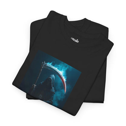Camiseta de la Parca, para Halloween, con estética oscura y gráficos espeluznantes.