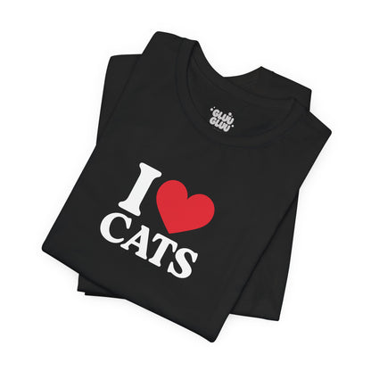 Camiseta I Love Cats, Camiseta Unisex, Camiseta grafica I Love