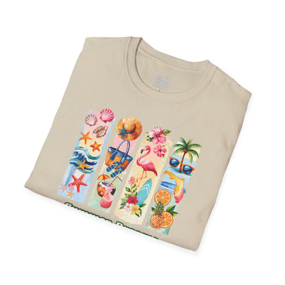 Camiseta Tropical de Verano, Camiseta de Playa, Camiseta con Vibras verano