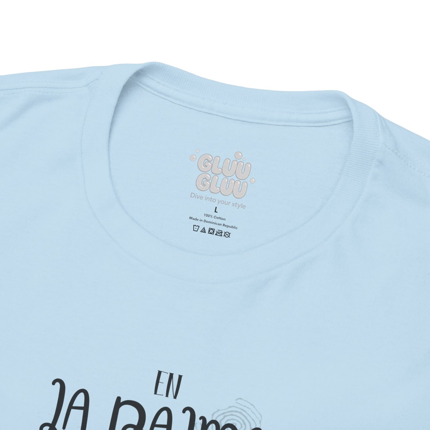 Camiseta mensaje “ La Palma con alma y calma”, Camiseta sentimiento isleño, Camiseta diseño La Palma.