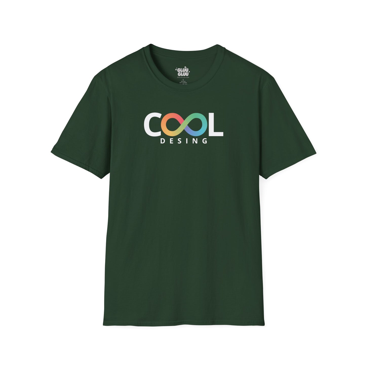 Camiseta Cool Design unisex, Camiseta con logo infinito multicolor, camiseta minimalista de moda streetwear