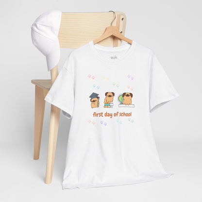 Camiseta con mascota, Regreso a clases, Amante de los perros, camiseta regreso a clases pug