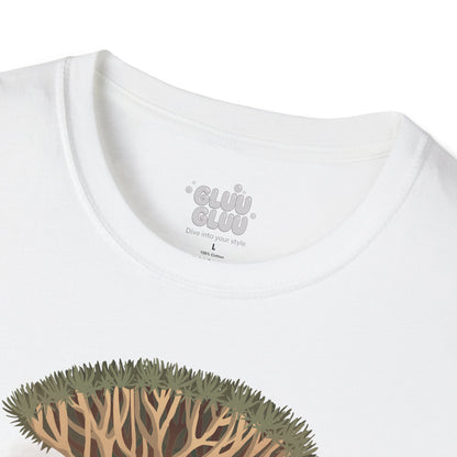 Camiseta Drago milenario La Palma, Camiseta Canarias diseño árbol icónico, Homenaje al árbol simbólico de La Palma