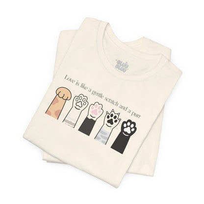 Camiseta patitas de Gatos, Camiseta Amor Gatuno, Camiseta Kawaii de Gato