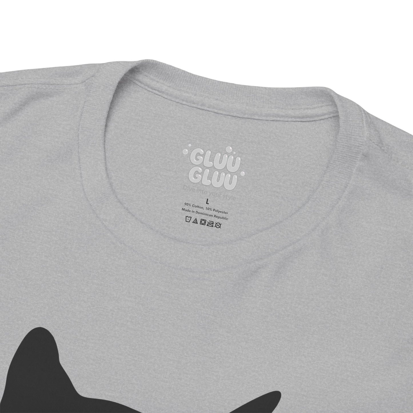 Camiseta de gato negro curioso, Camiseta minimalista de algodón, Regalo para amantes de los gatos