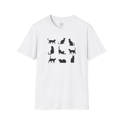 Camiseta Minimalista de Gato, Camiseta de Gato, Camiseta Gráfica de Felino