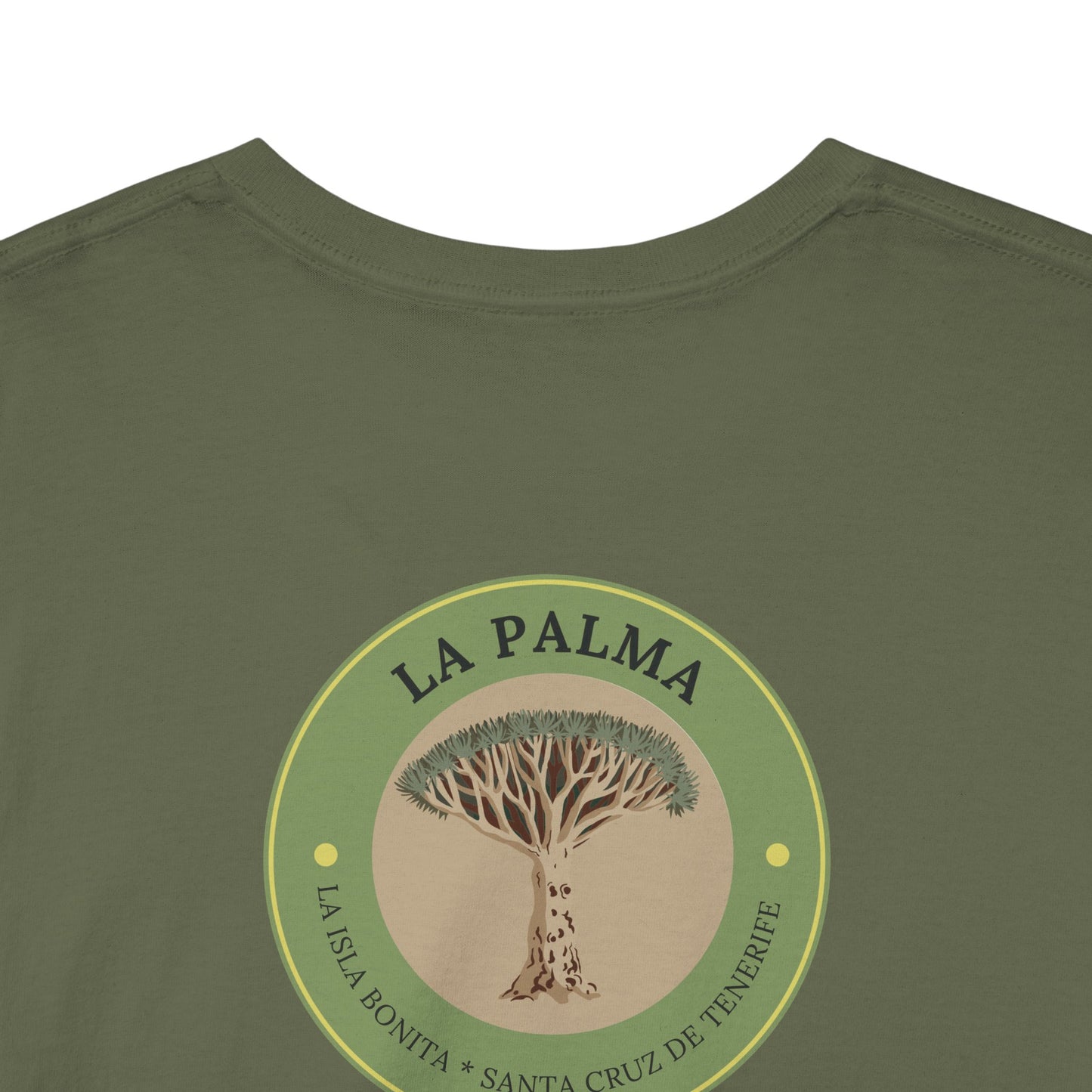 Camiseta Drago milenario La Palma, Camiseta souvenir Islas Canarias, Camiseta La Palma árbol emblemático