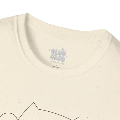 Camiseta Gráfica de gato, Camiseta con Diseño de Gato, camiseta minimalista de gato