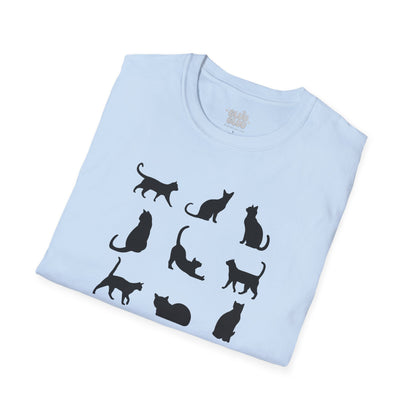 Camiseta Minimalista de Gato, Camiseta de Gato, Camiseta Gráfica de Felino
