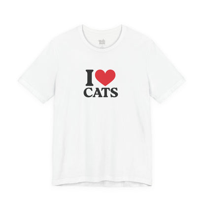 Camiseta I Love Cats, Camiseta Unisex, Camiseta grafica I Love