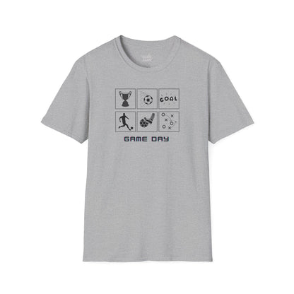 Camiseta Game Day, Camiseta soccer goal unisex, Camiseta espíritu futbolero