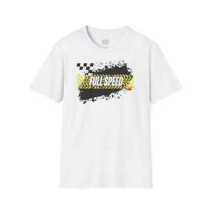 Camiseta gráfica Full Speed, Camiseta Coches Racing, Moda urbana para hombres, Diseño automotriz