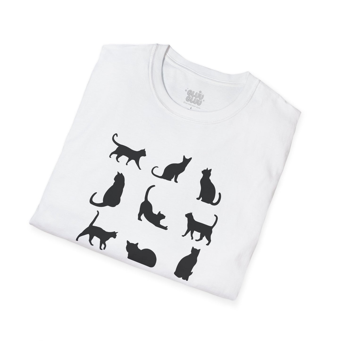 Camiseta Minimalista de Gato, Camiseta de Gato, Camiseta Gráfica de Felino