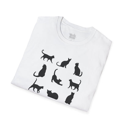 Camiseta Minimalista de Gato, Camiseta de Gato, Camiseta Gráfica de Felino