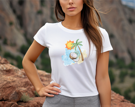Camiseta tropical, Camiseta de vacaciones, Camiseta vintage boho costera, Camiseta de playa, Camiseta de verano
