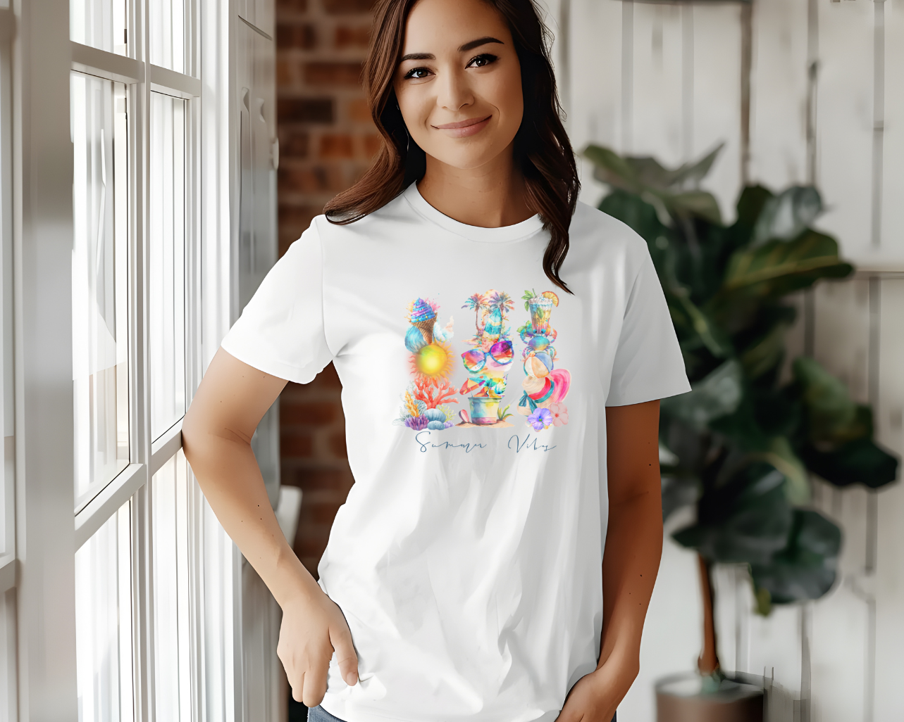 Camiseta Summer Vibes, Camiseta vibras de verano, Camiseta de verano, Camiseta retro de verano