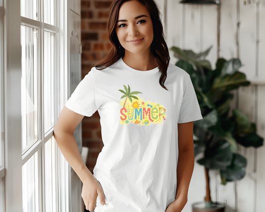 Camiseta Vibras de Verano, Camiseta Tropical de Verano, Camiseta de Playa, Camiseta de Verano