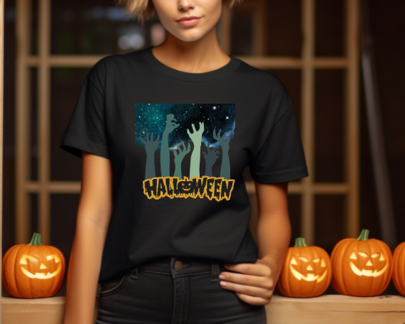Camiseta de Halloween con manos de zombi, camiseta de cementerio espeluznante, camiseta de terror , camiseta de no muertos