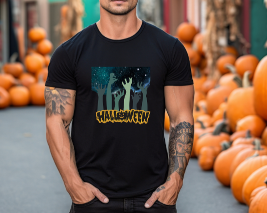 camiseta Halloween, camiseta grafica de Halloween, zombies