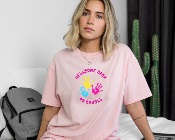 Camiseta con huellas de manos; Camiseta Regreso a clases, Camiseta Maestra, Camiseta Primer Día de Escuela