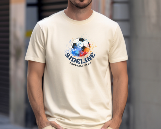 Camiseta Sideline Football Club, Estilo gráfico fútbol, diseño moderno para fanáticos del fútbol