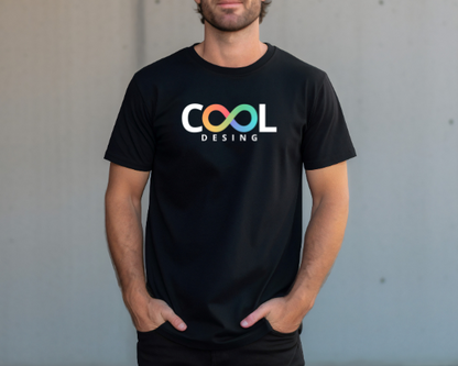 Camiseta Cool Design unisex, Camiseta con logo infinito multicolor, camiseta minimalista de moda streetwear