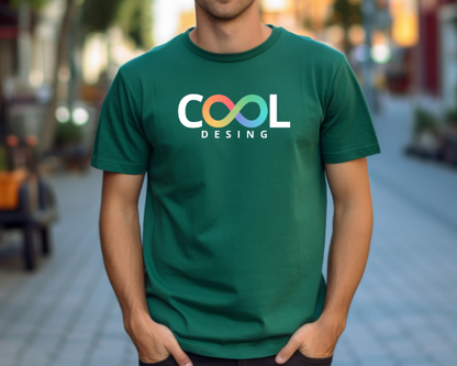 Camiseta Cool Design unisex, Camiseta con logo infinito multicolor, camiseta minimalista de moda streetwear