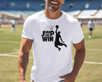 Camiseta baloncesto Jump and Win, Camiseta juego de cancha, Camiseta deportiva baloncesto
