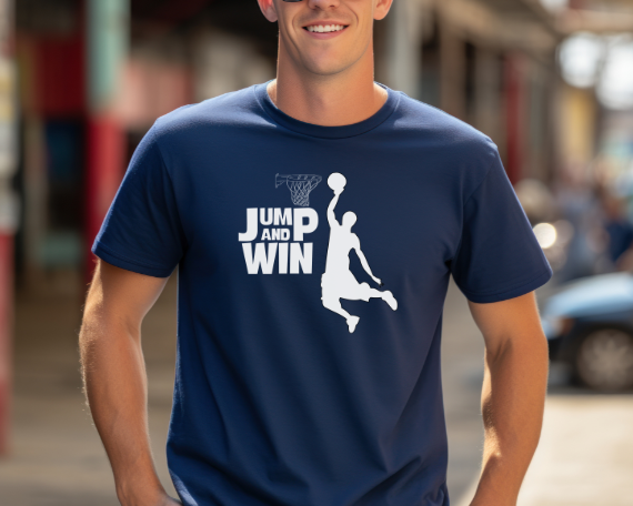 Camiseta baloncesto Jump and Win, Camiseta juego de cancha, Camiseta deportiva baloncesto